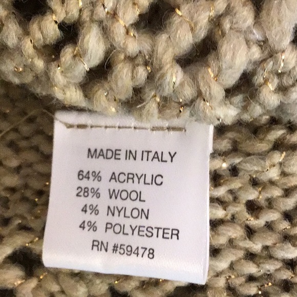 BERRITTI ... Beautiful women’s open front sweater  sz M  tan ... bolero style - Picture 4 of 5